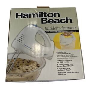 Hamilton Beach 6-Speed Hand Mixer with Snap-On Case. NEW